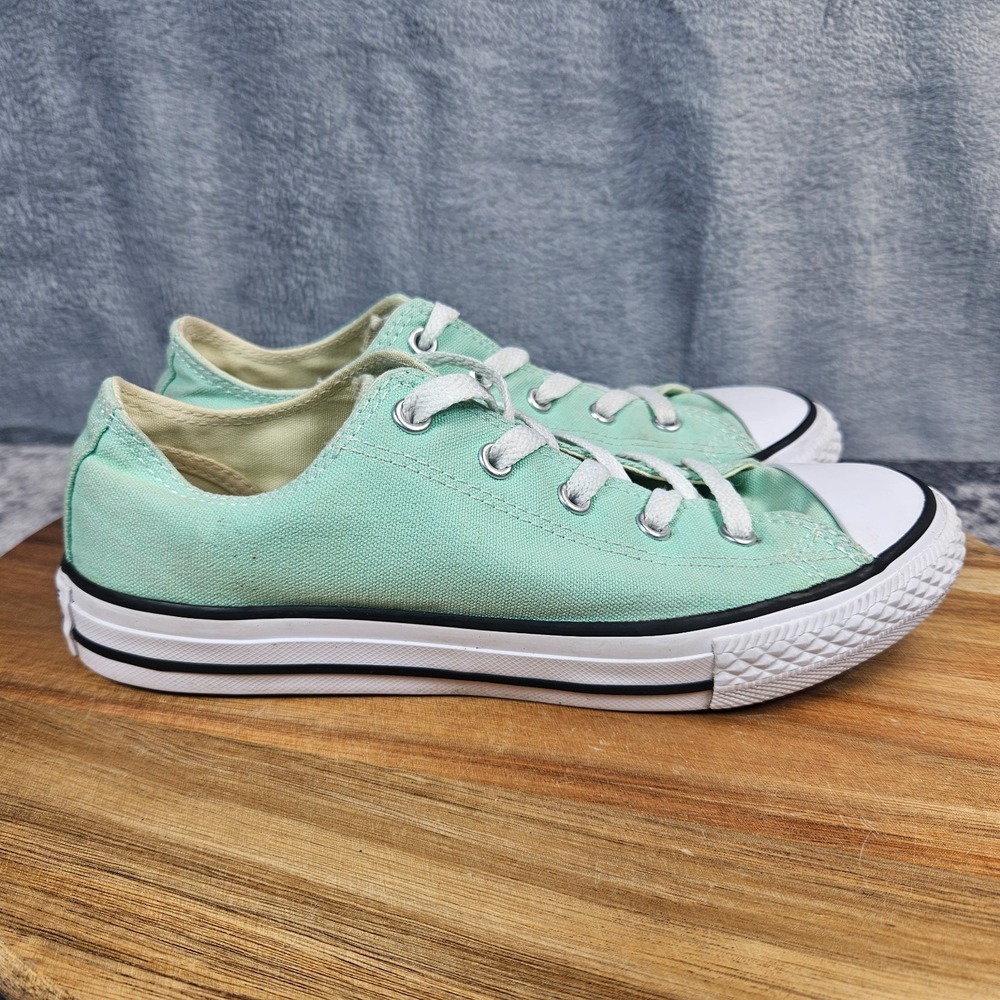 Converse Chuck Taylor All Star Low Top Mint Green Sneakers Lace Up Youth Size 3